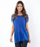 Blusa em Malha com Pregas no Ombro